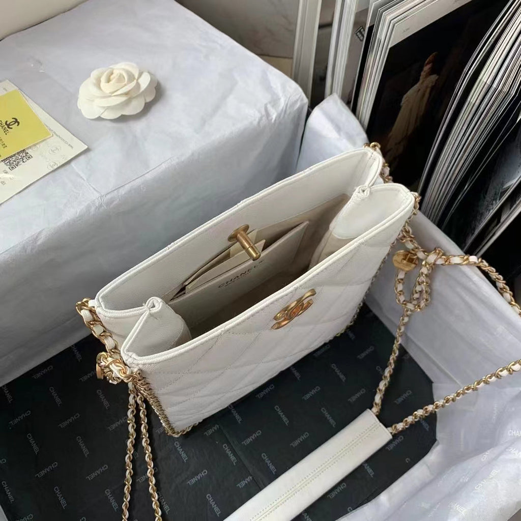 CHLSmall Shopping Bag White For Women Bags 9.1in/23cm