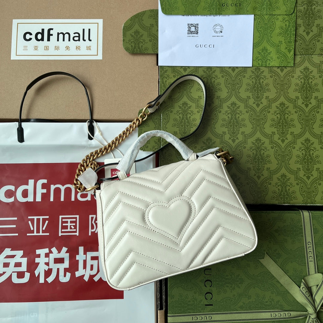 Glami Marmont Mini Top Handle Bag White For Women, Women’s Bags 8.3in/21cm Glami Ã¢â‚¬Å½547260 DTGLAMIT 9022