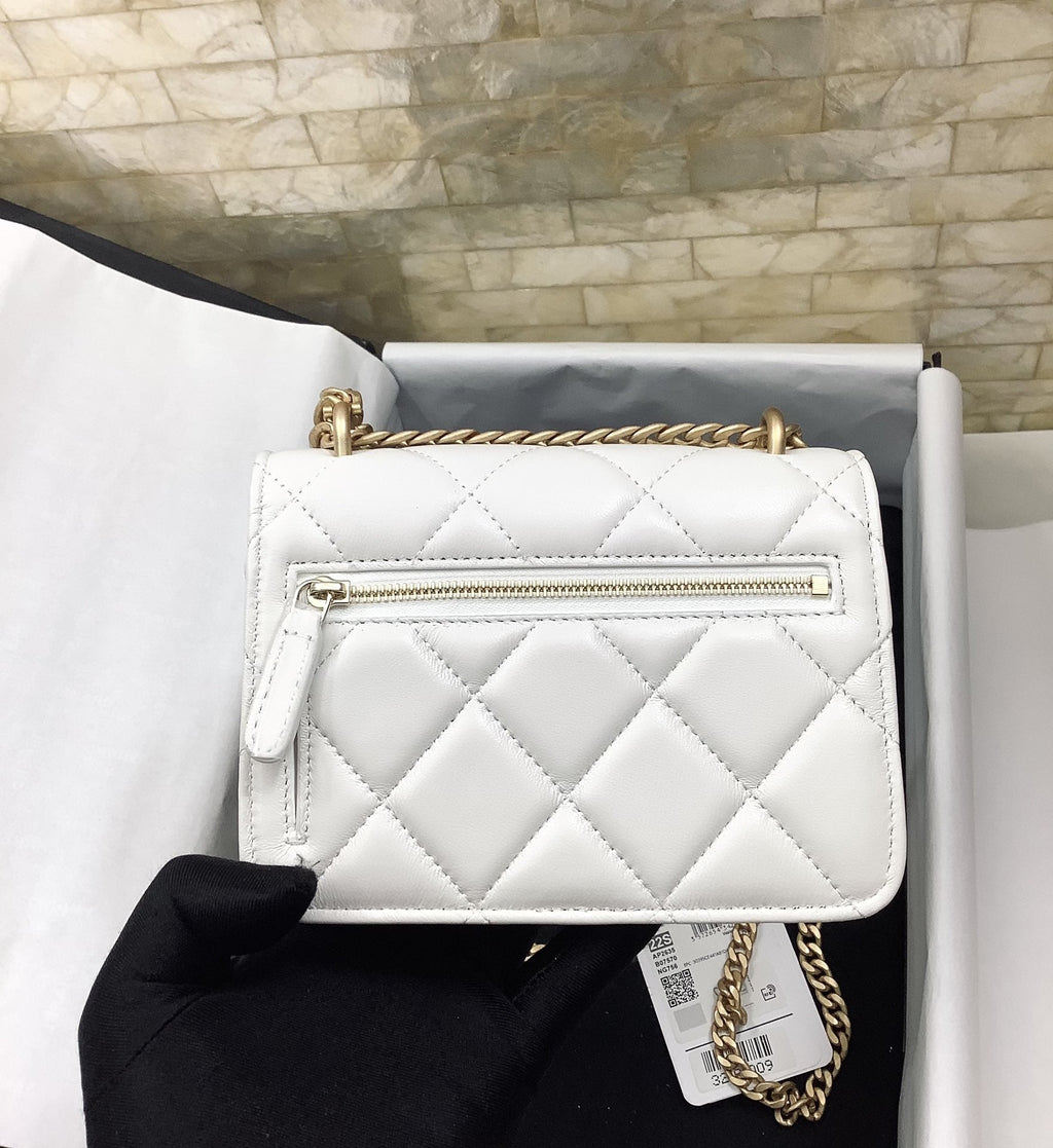CHLSpring And Summer 22C White For Women, Women’s Bags 6.1in/15.5cm