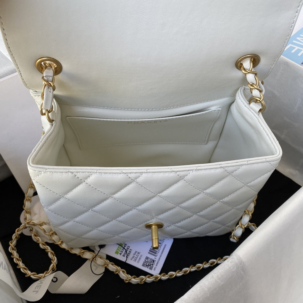 CHLSmall GlamIoor Pack White For Women Bags 7.6in/19.5cm