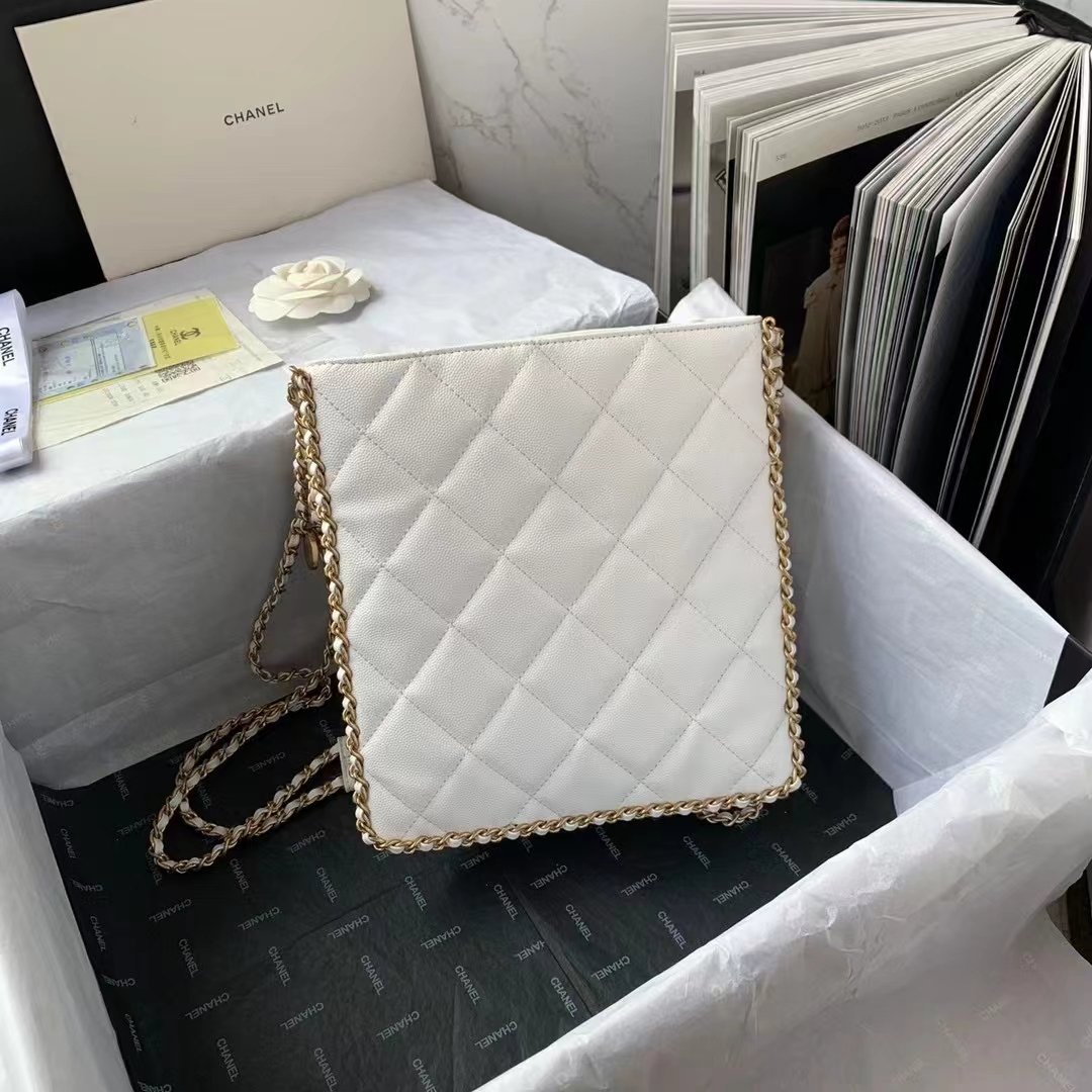 CHLSmall Shopping Bag White For Women, Women’s Bags 9in/23cm