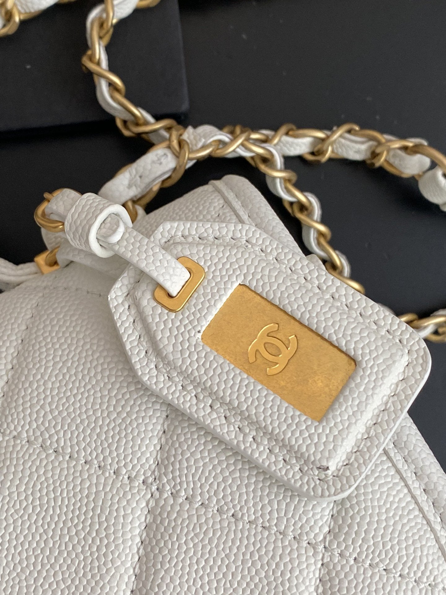 CHLSmall GlamIap Bag With Top Handle White For Women Bags 8.1in/20.5cm