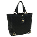 GUCCI GG Canvas Abbey Hand Bag Black tb089