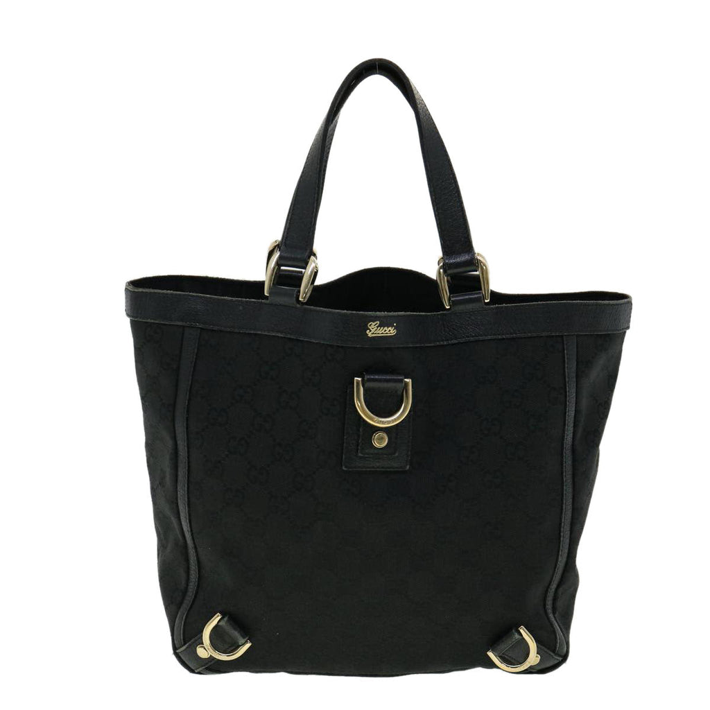 GUCCI GG Canvas Abbey Hand Bag Black tb089