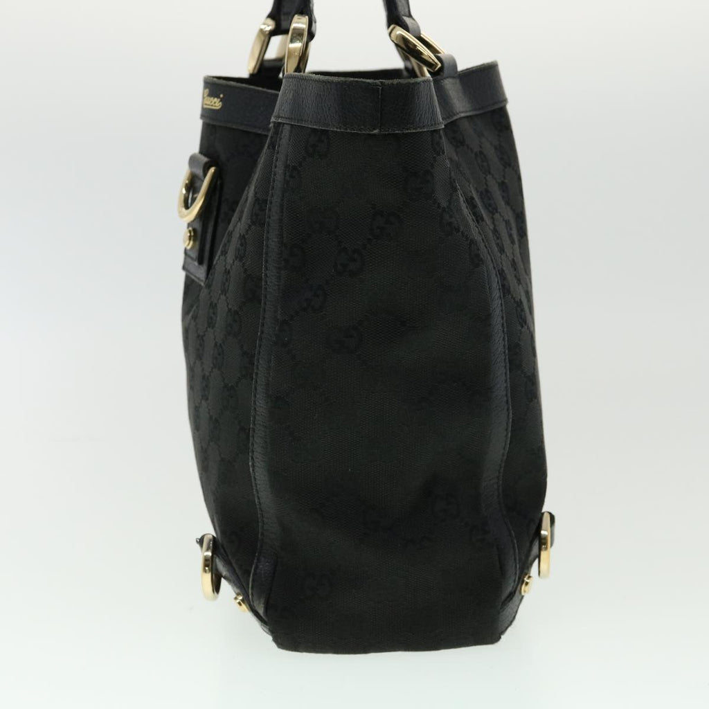 GUCCI GG Canvas Abbey Hand Bag Black tb089