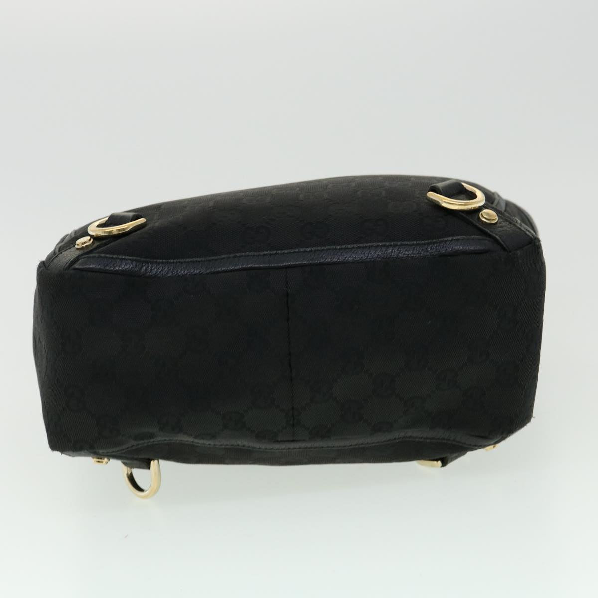 GUCCI GG Canvas Abbey Hand Bag Black tb089