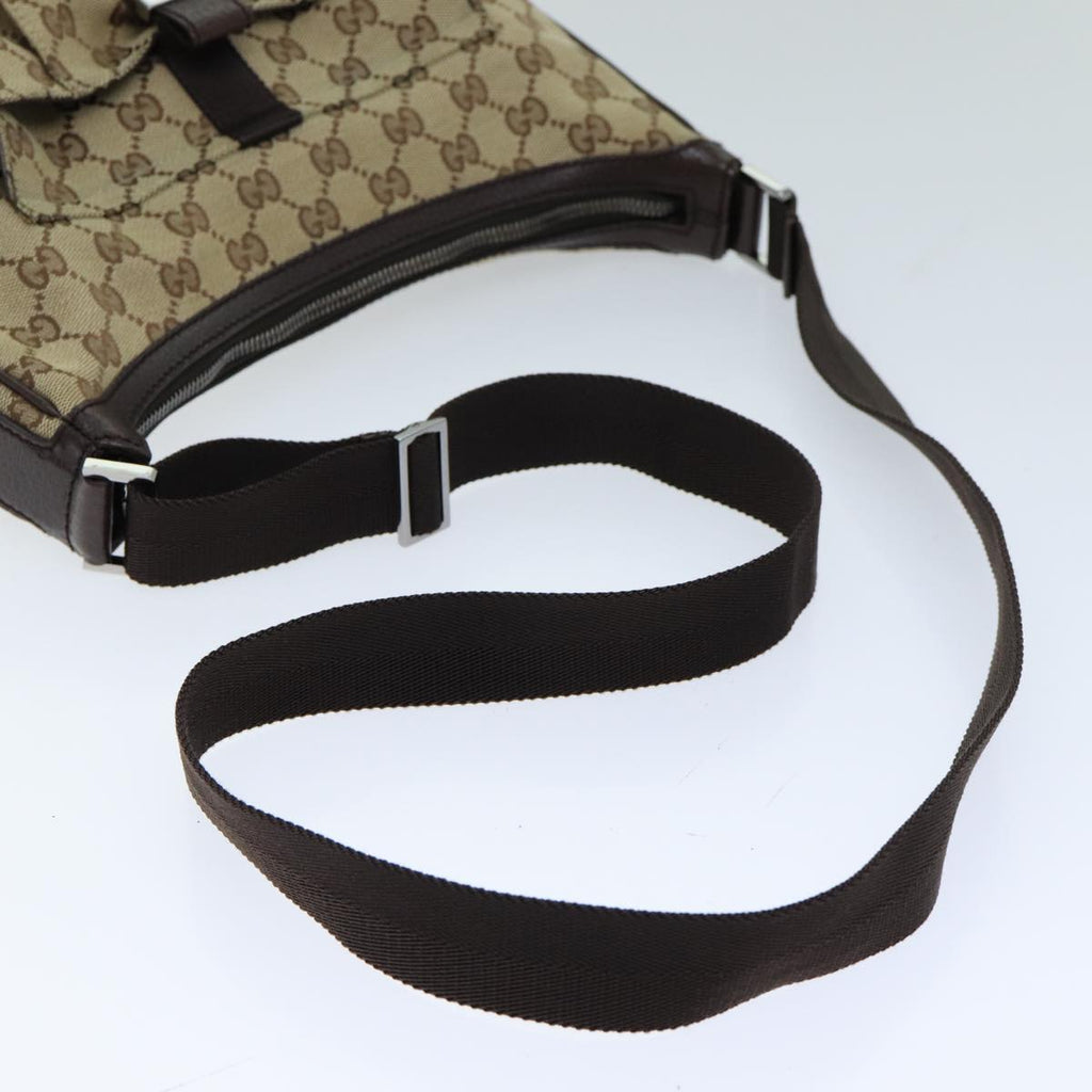 GUCCI GG Canvas Shoulder Bag Beige 131211 tb1106