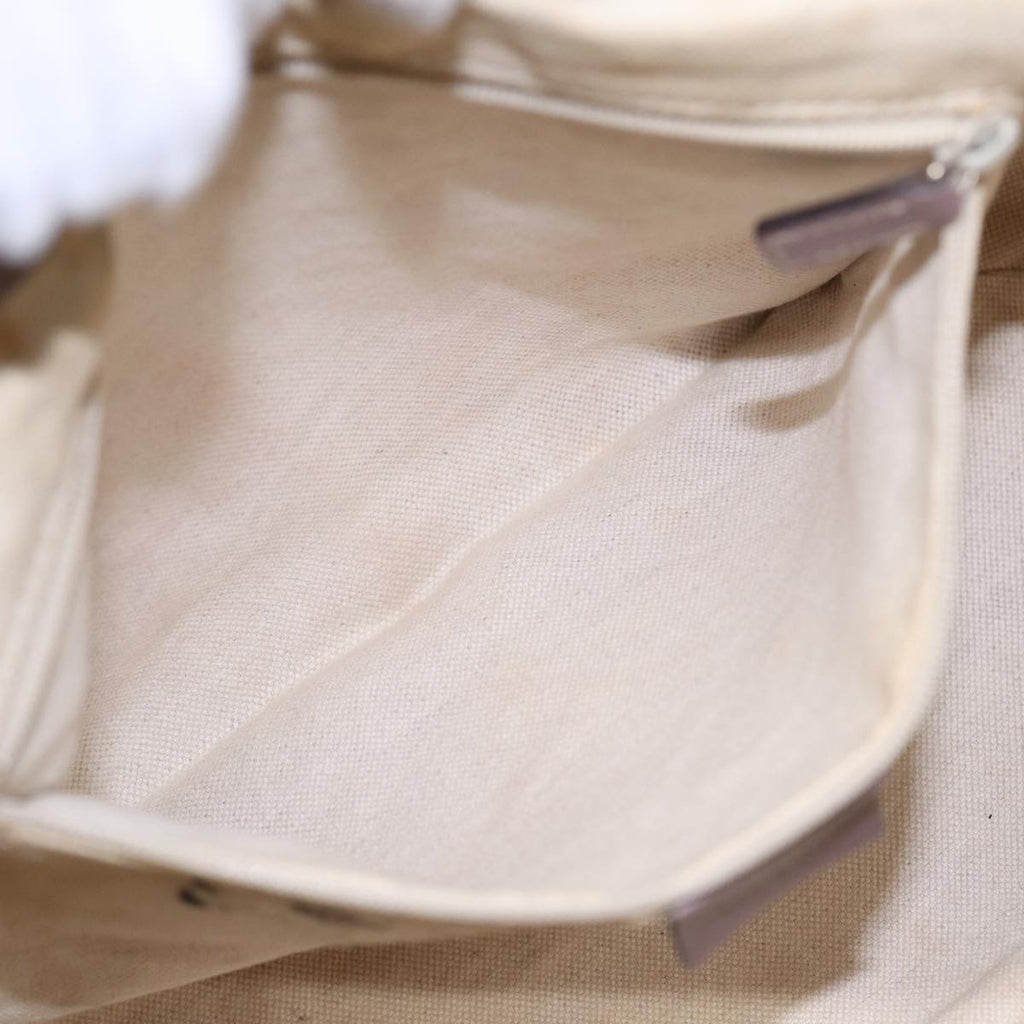 GUCCI GG Canvas Hand Bag 2way Beige Gold tb1123