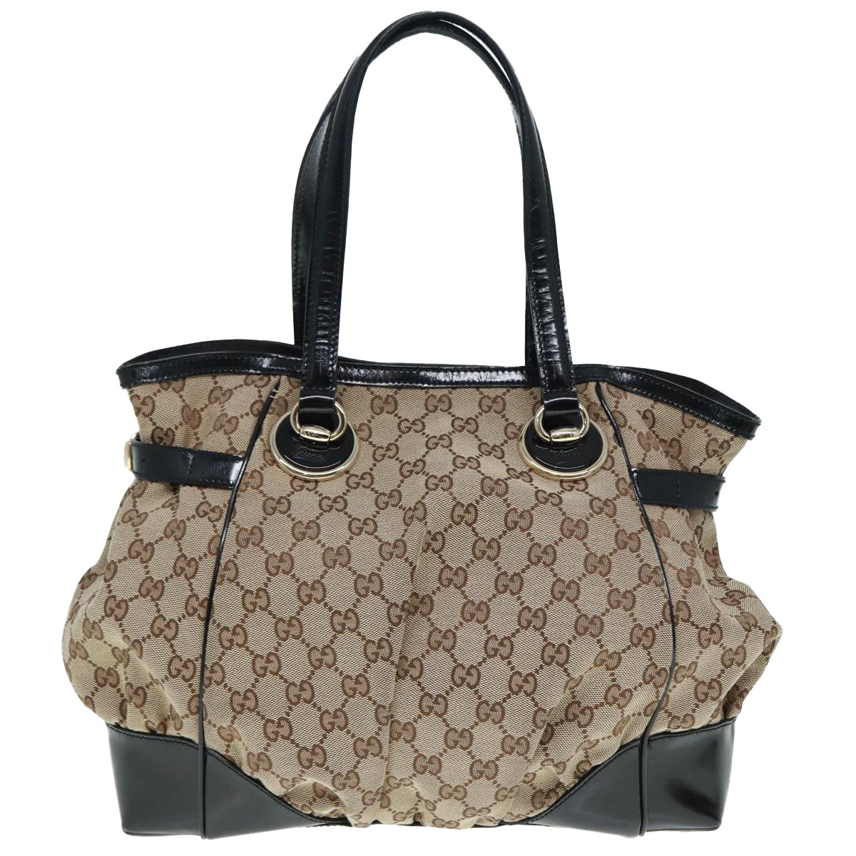 GUCCI GG Canvas Tote Bag Beige Gold 203529 tb1157