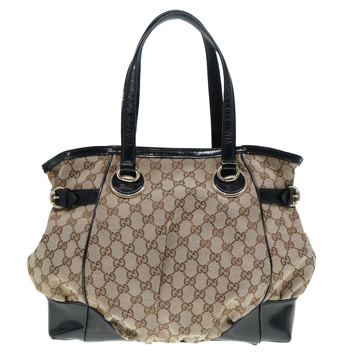 GUCCI GG Canvas Tote Bag Beige Gold 203529 tb1157