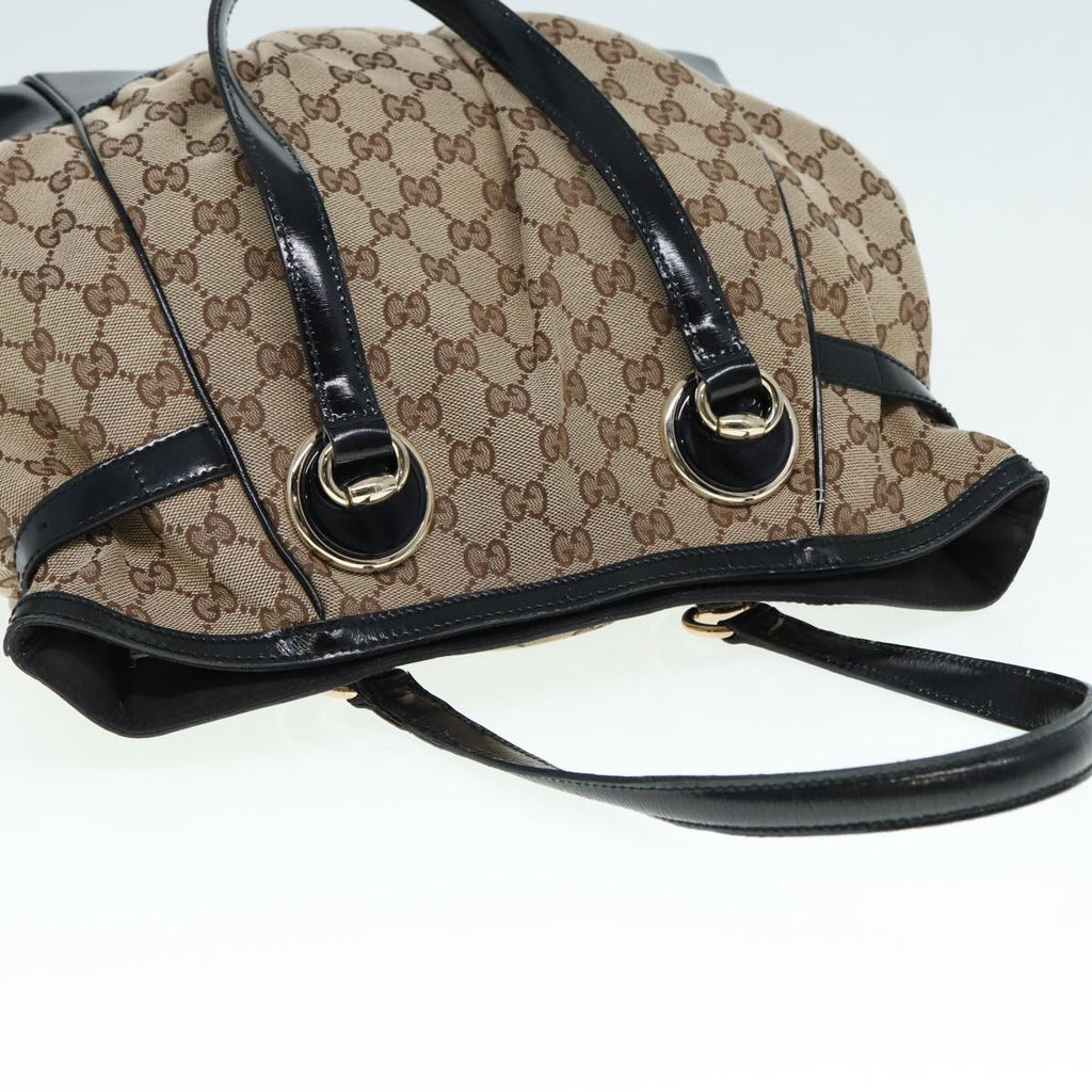 GUCCI GG Canvas Tote Bag Beige Gold 203529 tb1157