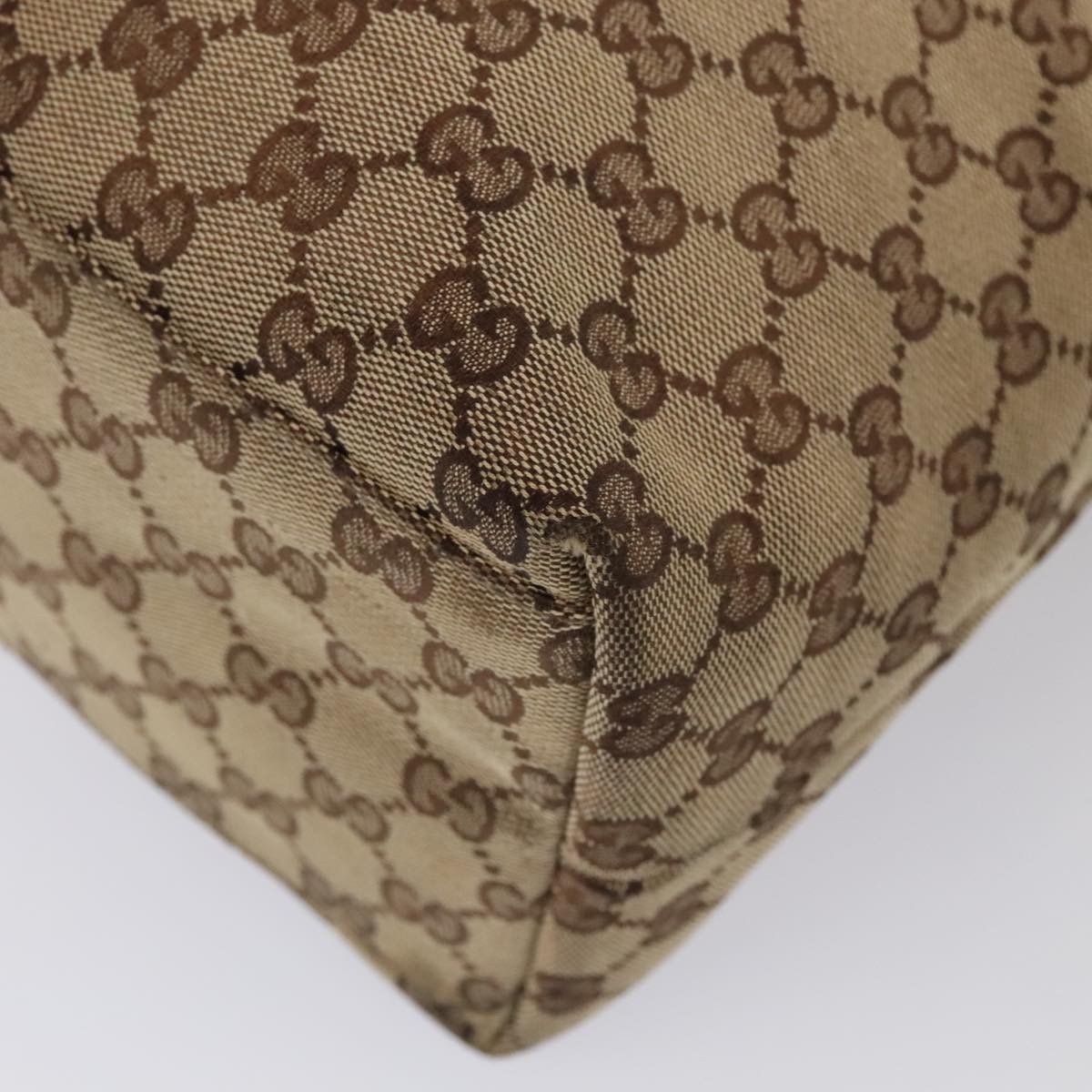 GUCCI GG Canvas Web Sherry Line Tote Bag Beige Red Silver 155524 tb1158