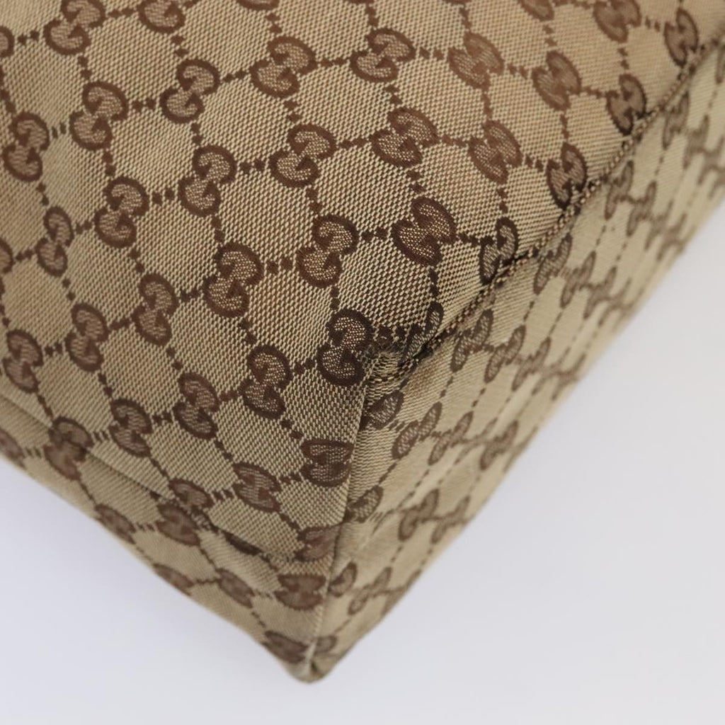 GUCCI GG Canvas Web Sherry Line Tote Bag Beige Red Silver 155524 tb1158