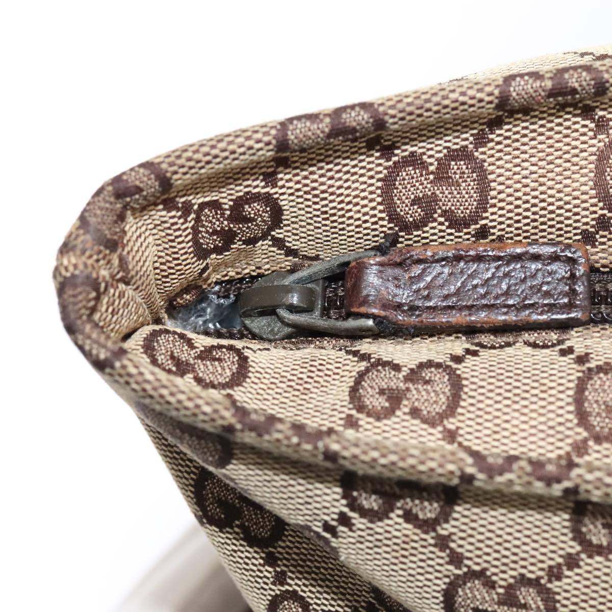 GUCCI GG Canvas Web Sherry Line Tote Bag Beige Red Silver 155524 tb1158
