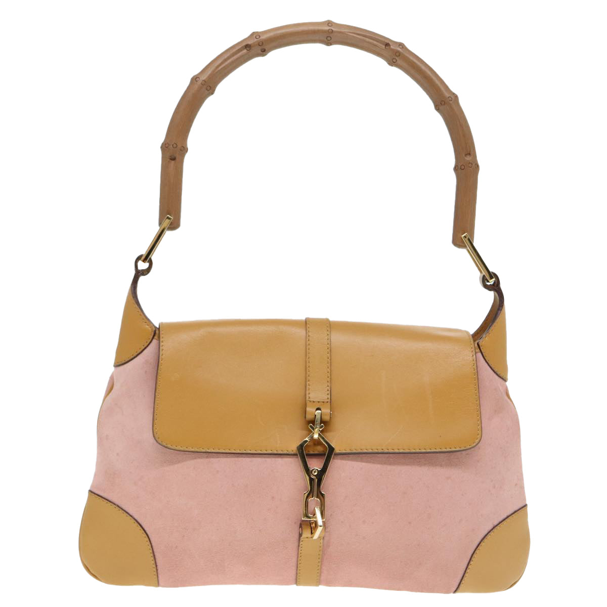GUCCI Bamboo Jackie Shoulder Bag Suede Pink Gold 001 4096 2684 tb1177