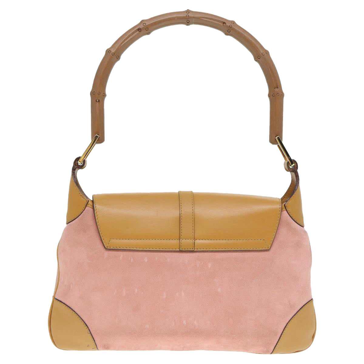 GUCCI Bamboo Jackie Shoulder Bag Suede Pink Gold 001 4096 2684 tb1177