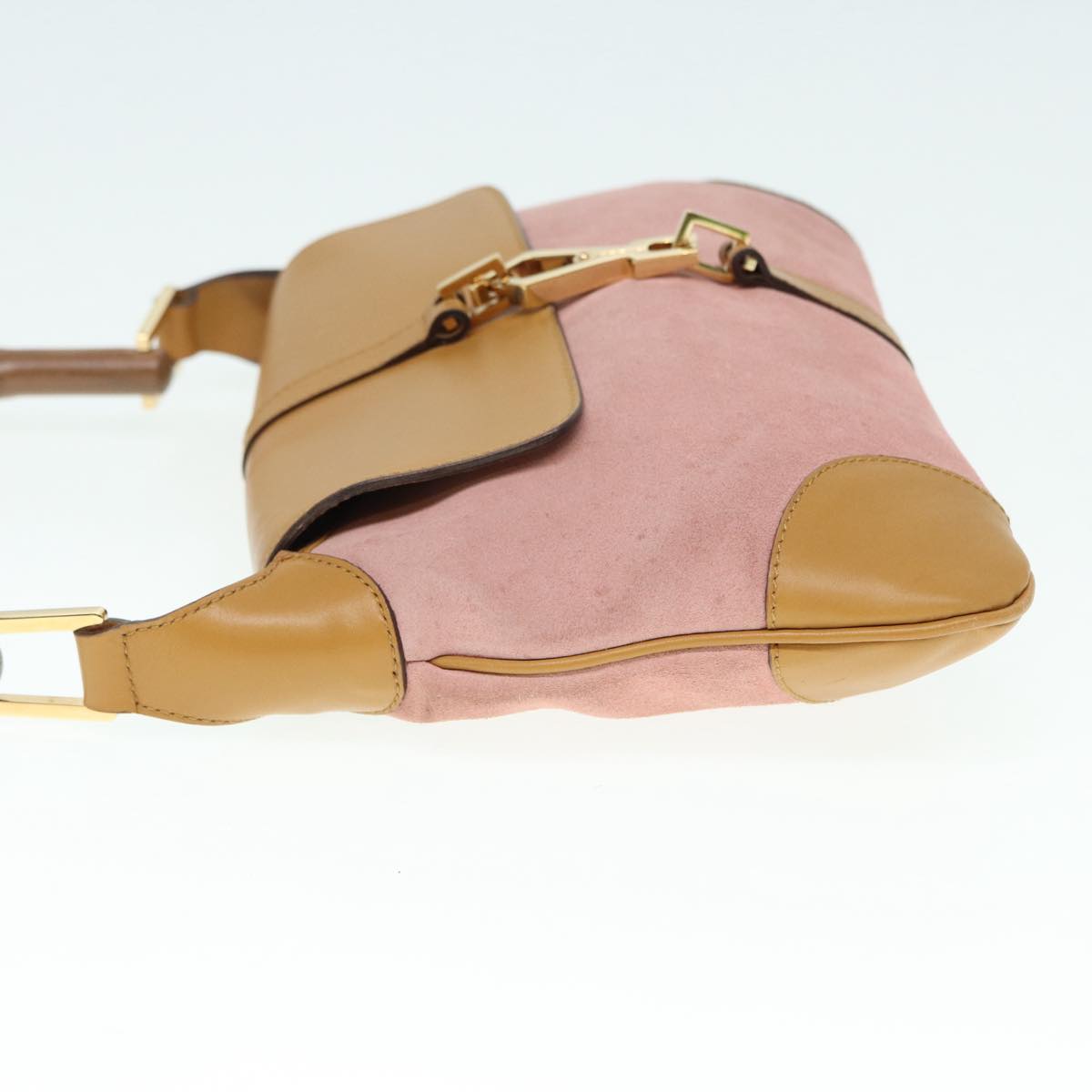 GUCCI Bamboo Jackie Shoulder Bag Suede Pink Gold 001 4096 2684 tb1177