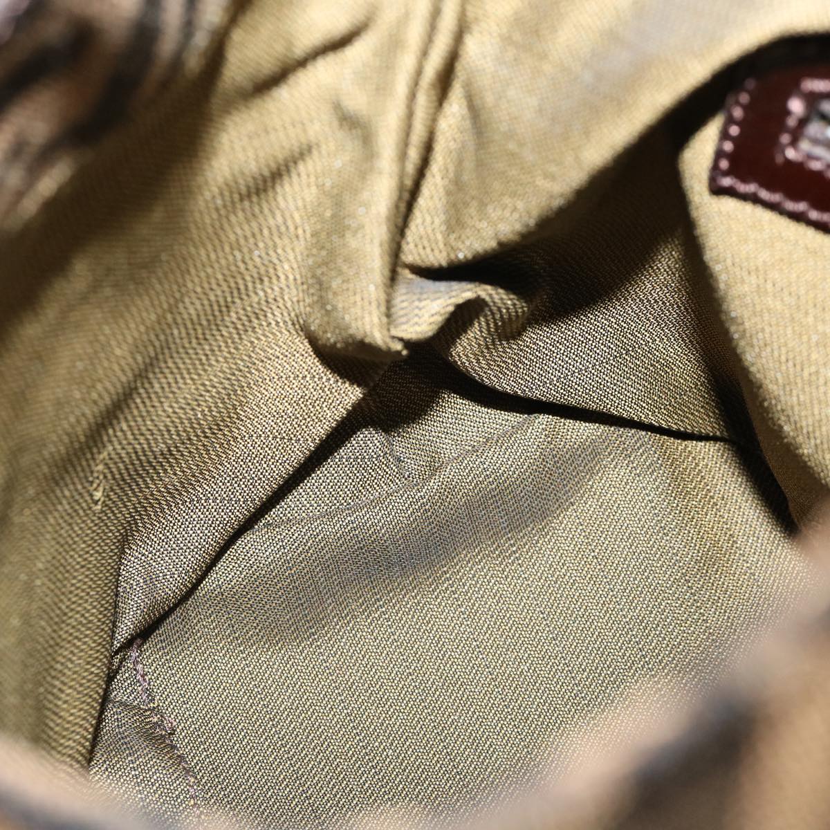 FENDI Mamma Baguette Zucca Canvas Shoulder Bag Brown tb146