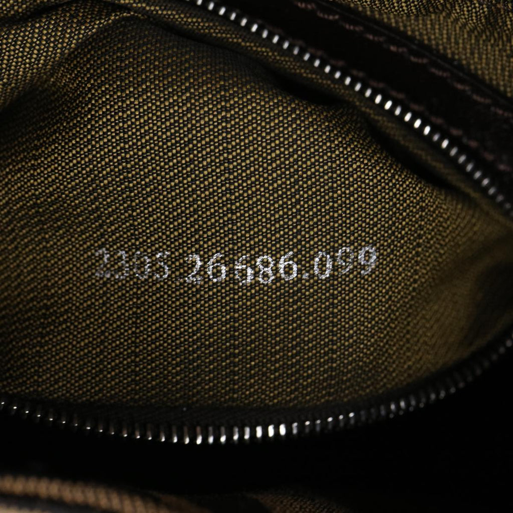 FENDI Mamma Baguette Zucca Canvas Shoulder Bag Brown tb146