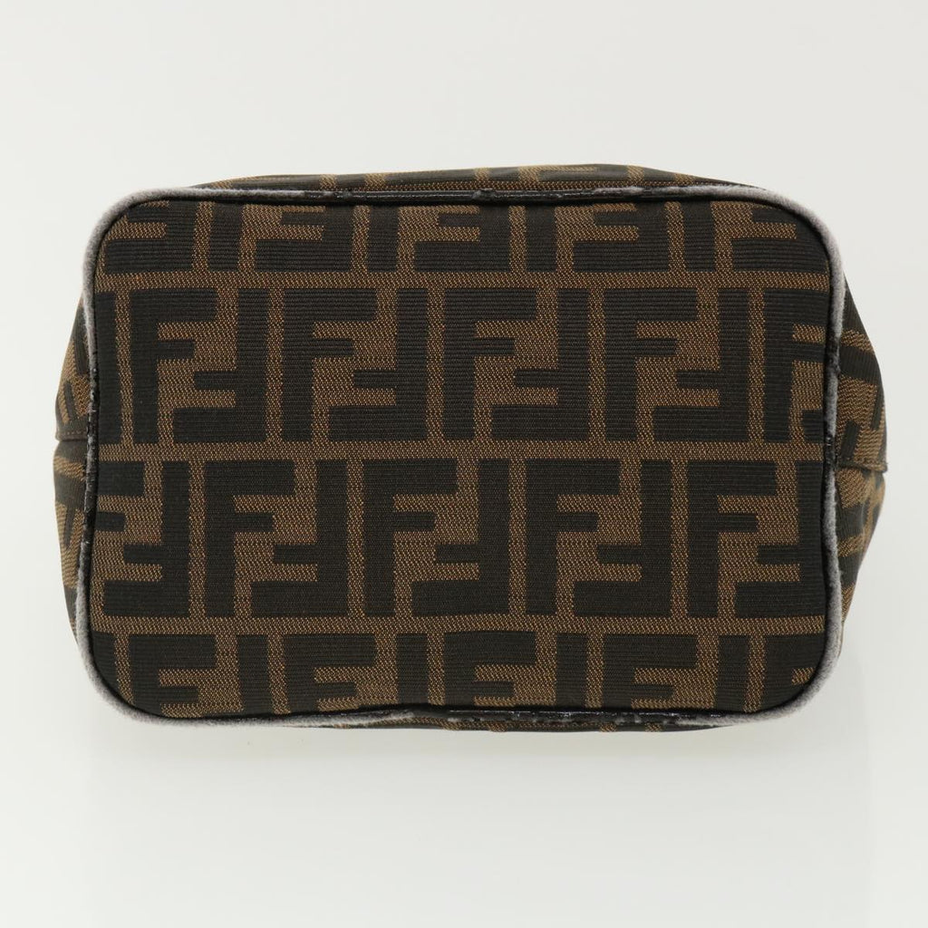FENDI Mamma Baguette Zucca Canvas Shoulder Bag Brown tb146