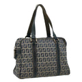 FENDI Zucchino Canvas Hand Bag Navy tb255
