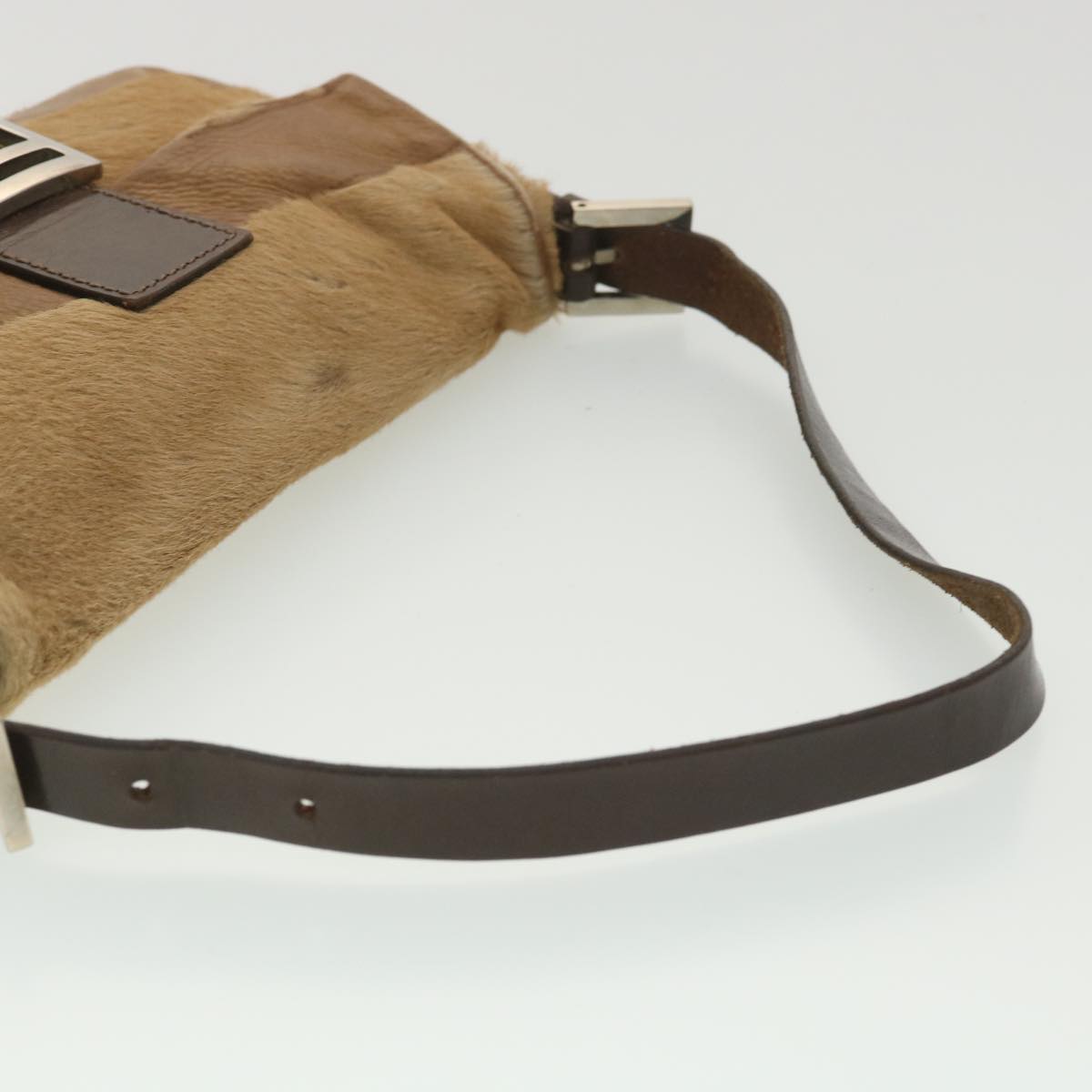 FENDI Mamma bucket Shoulder Bag Unborn Calf SkinLeather Brown tb419