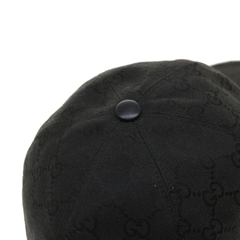 GUCCI GG Canvas Web Sherry Line Cap L Black Red Green 200035 tb476