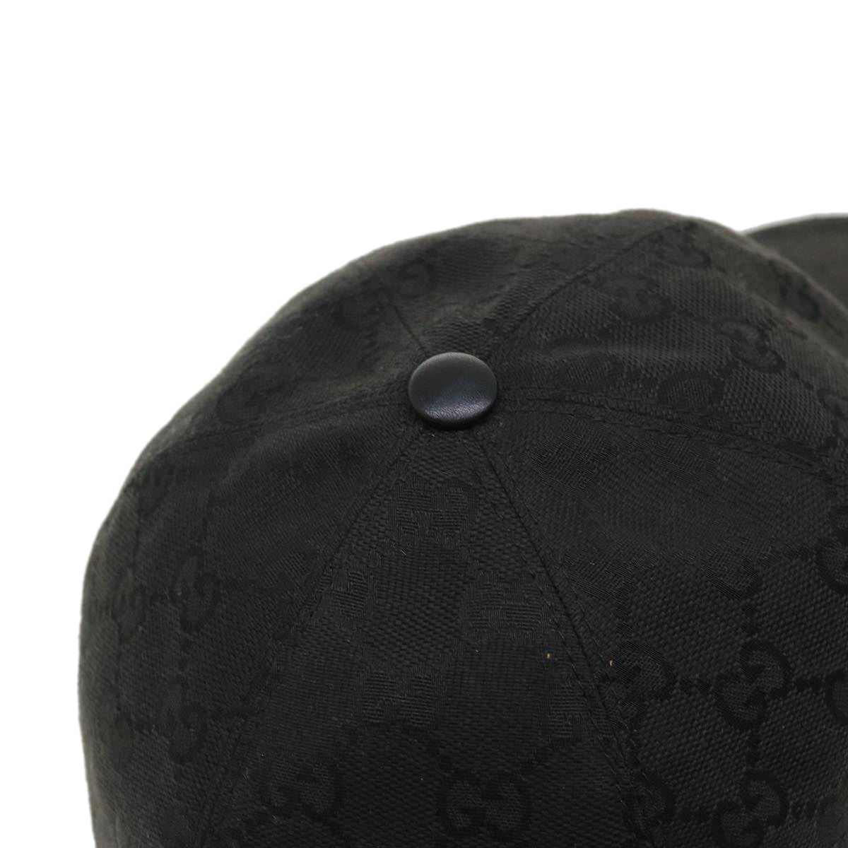 GUCCI GG Canvas Web Sherry Line Cap L Black Red Green 200035 tb476