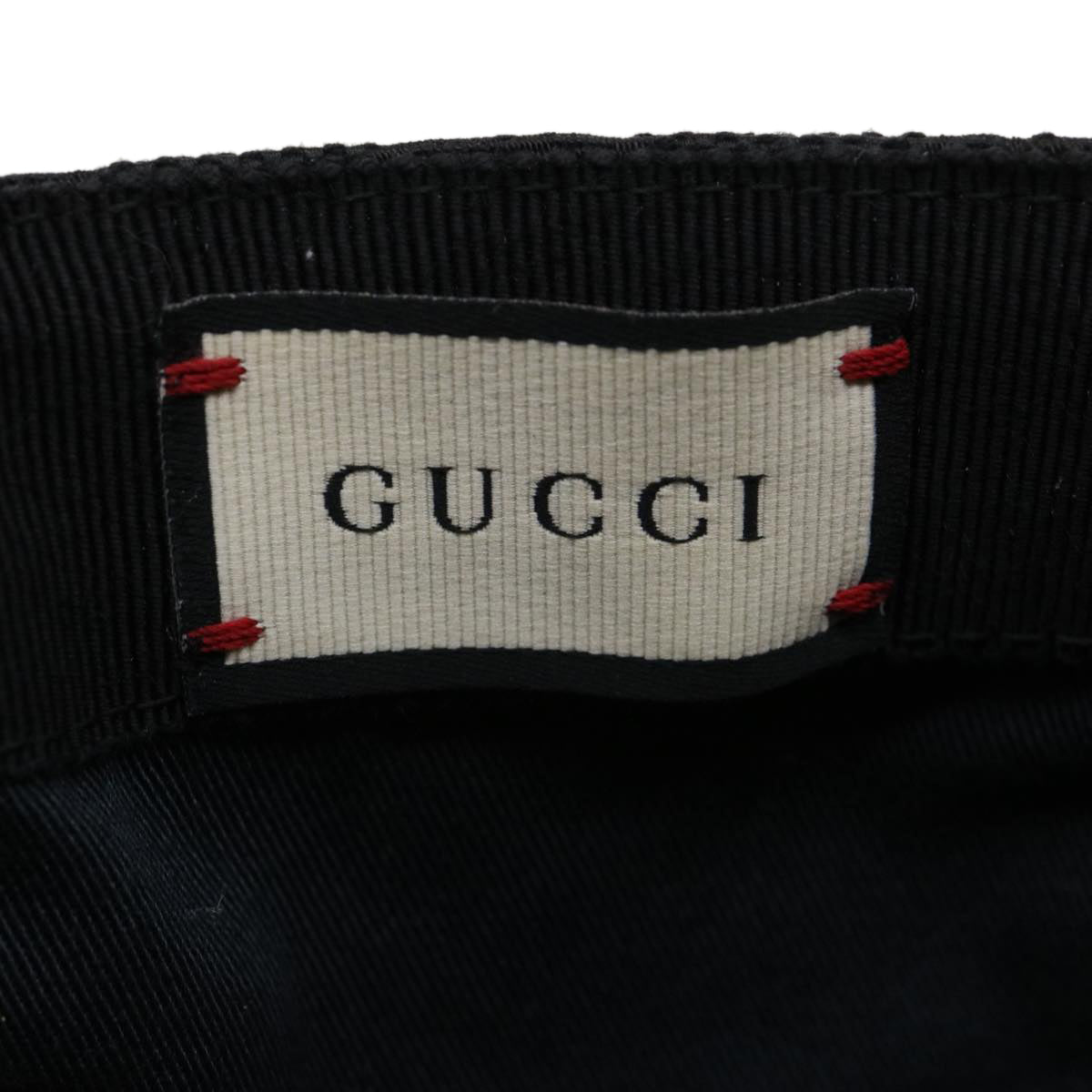 GUCCI GG Canvas Web Sherry Line Cap L Black Red Green 200035 tb476