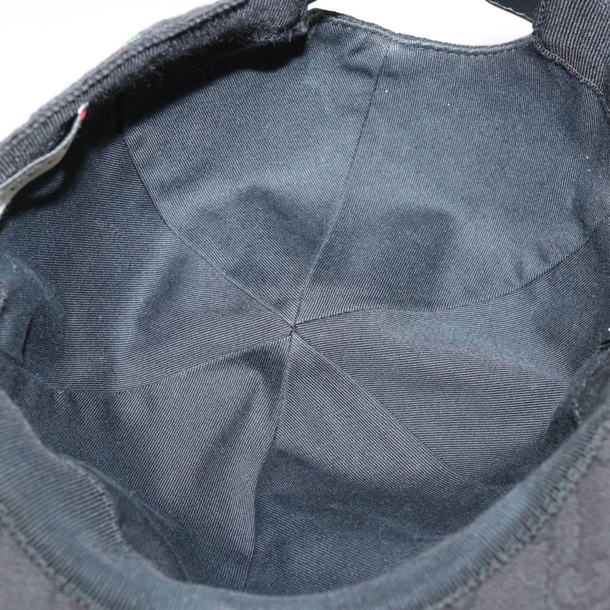 GUCCI GG Canvas Web Sherry Line Cap L Black Red Green 200035 tb476
