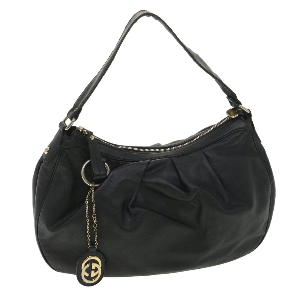 GUCCI Guccissima Shoulder Bag Black 232955 tb522