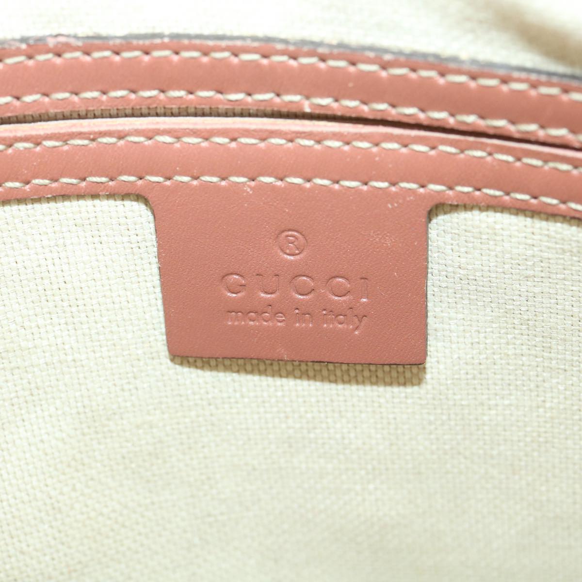 GUCCI GG Canvas Star Shoulder Bag PVC Leather Beige Pink 295257 tb525