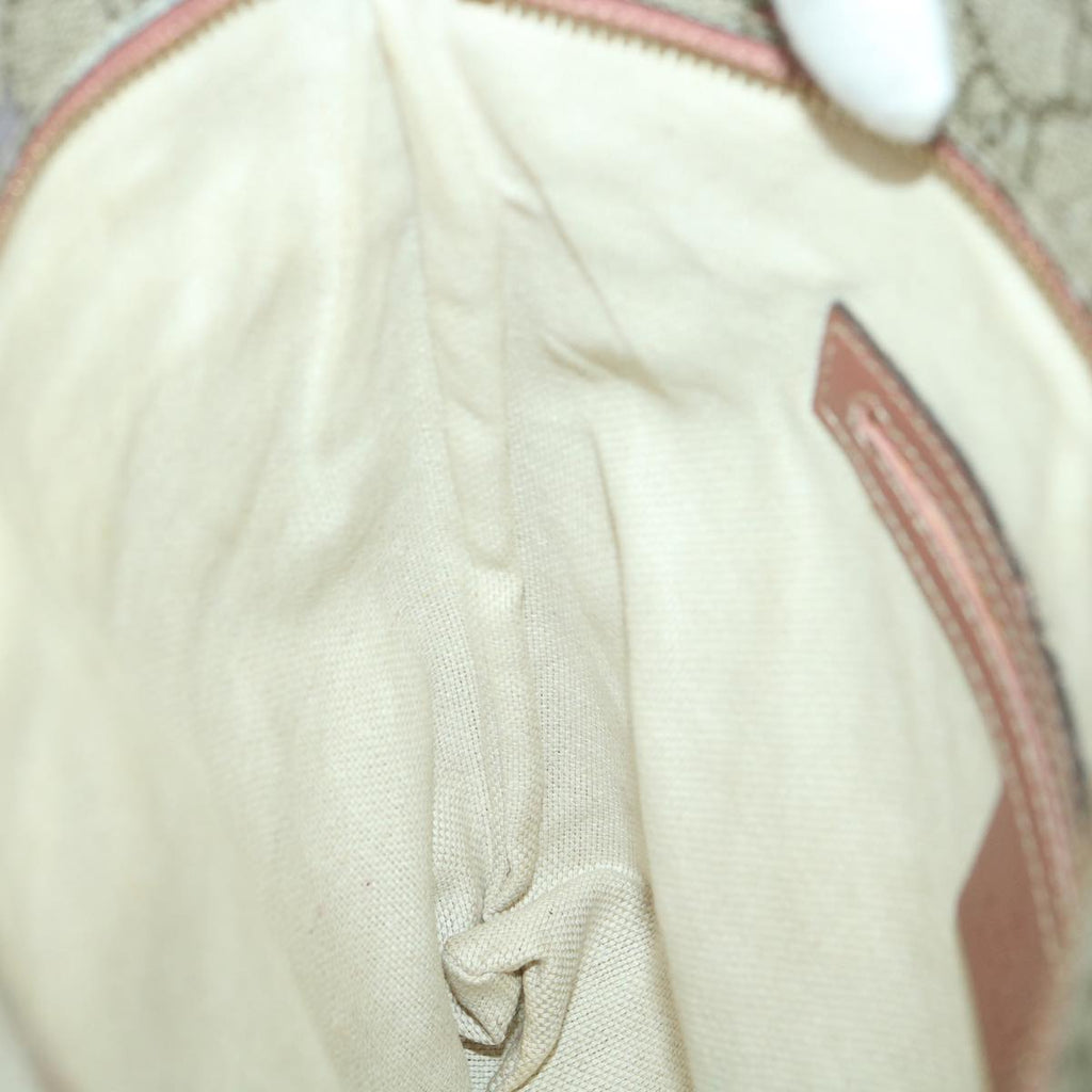 GUCCI GG Canvas Star Shoulder Bag PVC Leather Beige Pink 295257 tb525