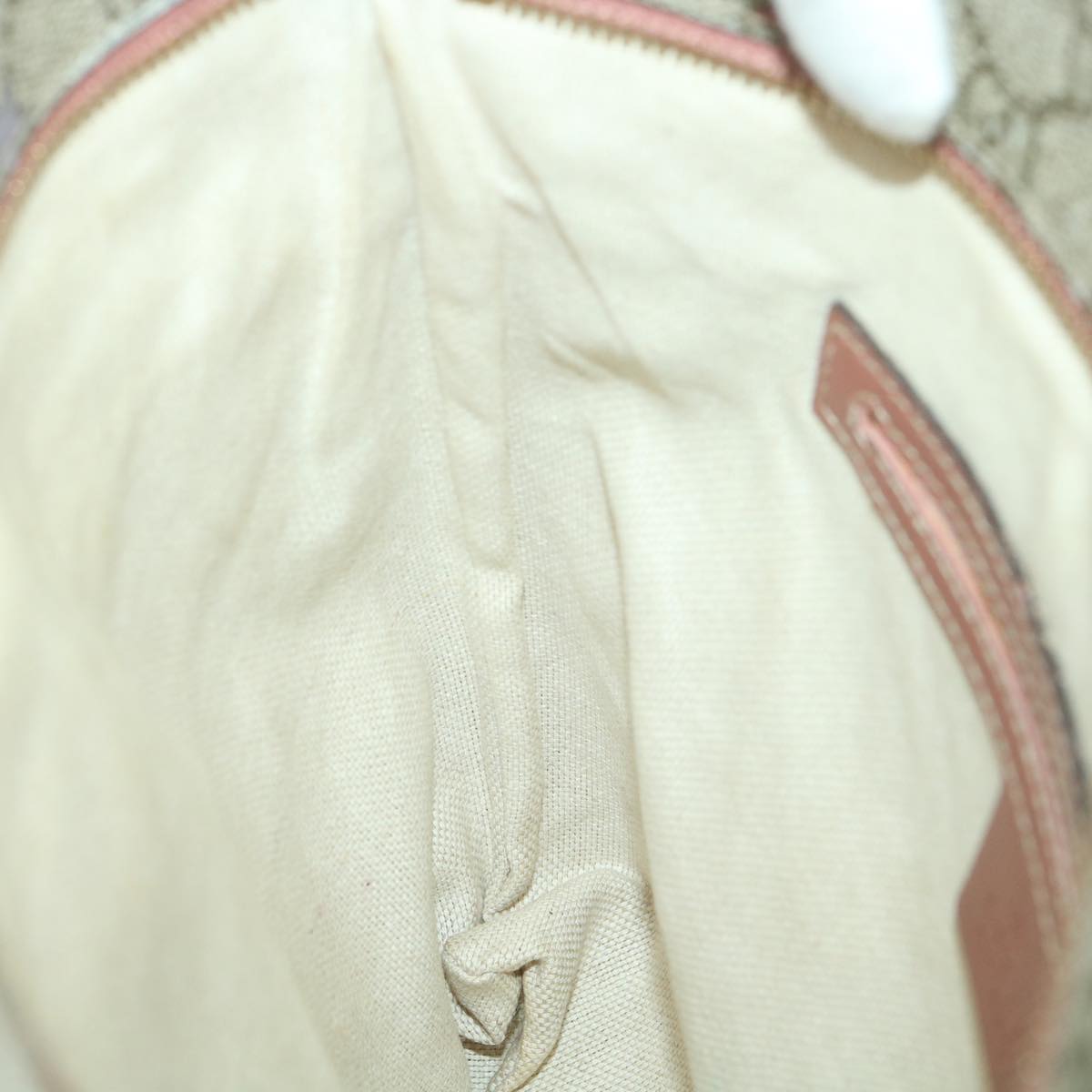 GUCCI GG Canvas Star Shoulder Bag PVC Leather Beige Pink 295257 tb525