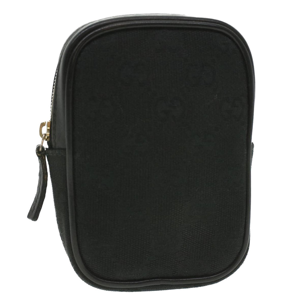 GUCCI GG Canvas Cigarette Case Black 115249 tb530