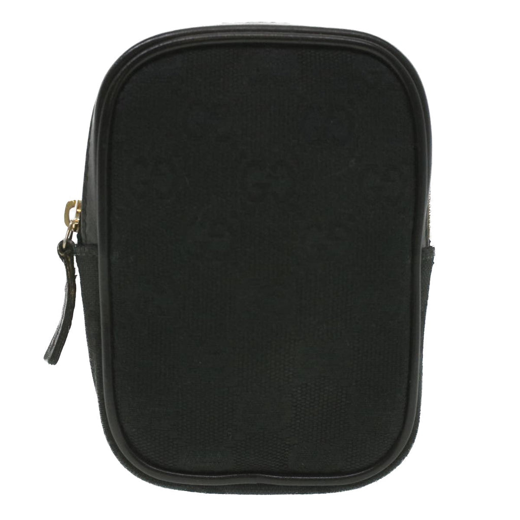 GUCCI GG Canvas Cigarette Case Black 115249 tb530