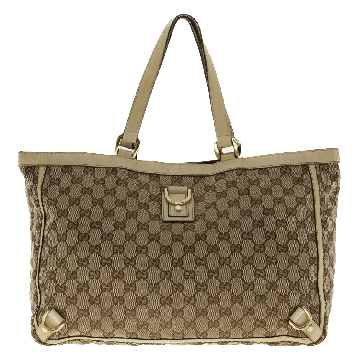 GUCCI GG Canvas Abbey Tote Bag Beige White 205141 tb580