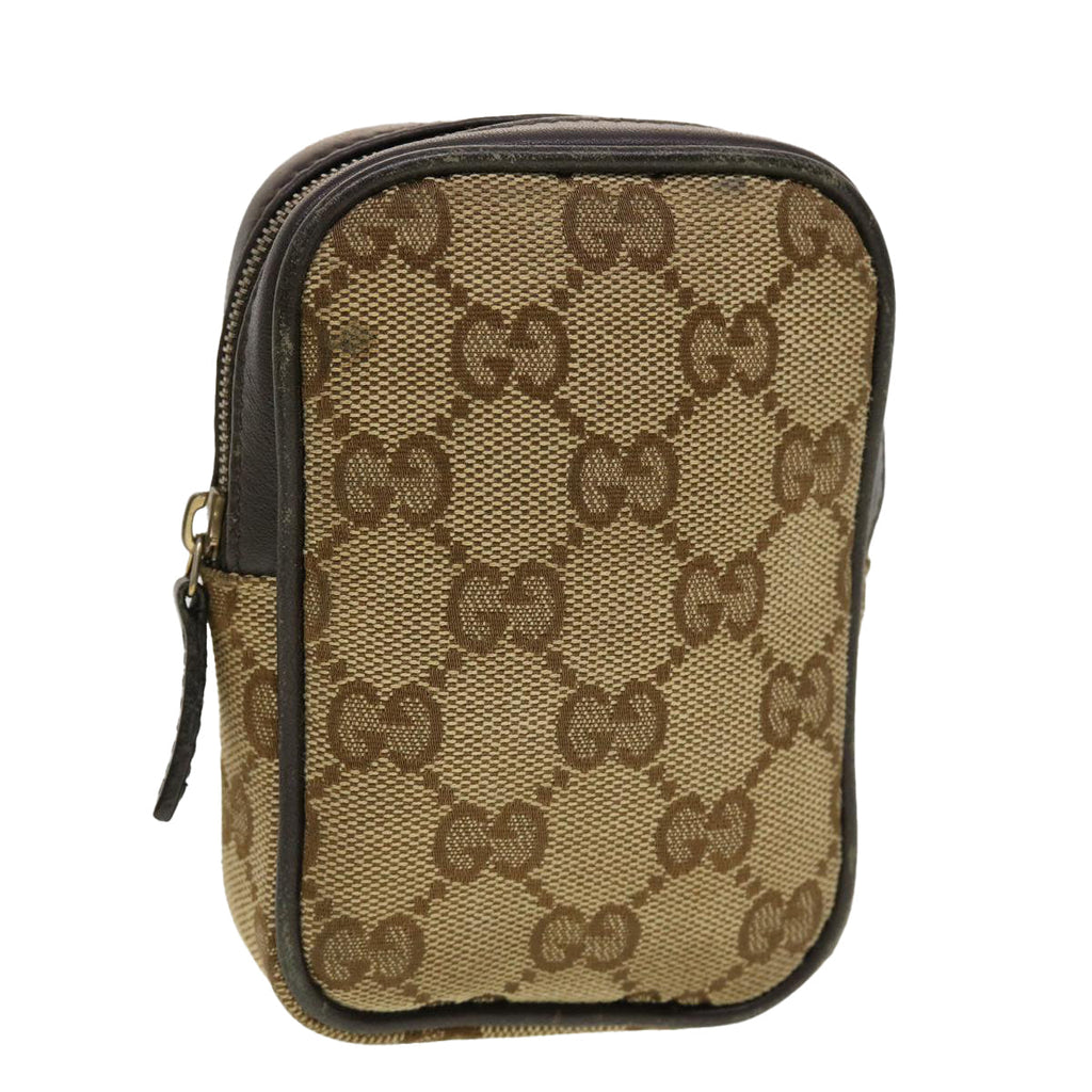 GUCCI GG Canvas Cigarette Case Beige 115249 tb636