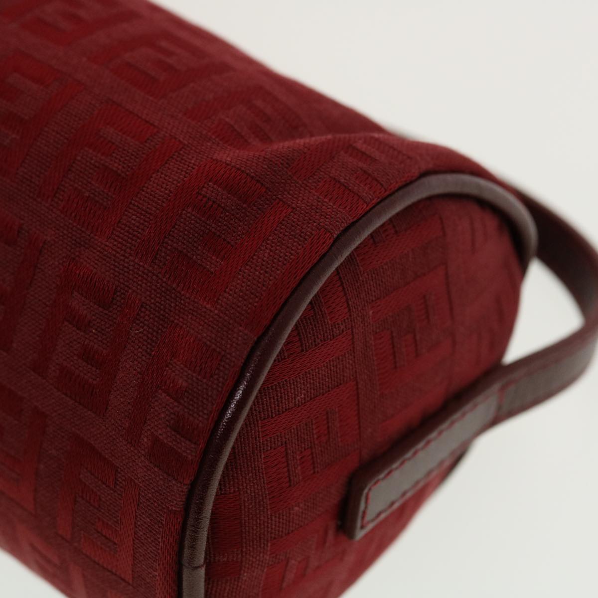 FENDI Zucchino Canvas Pouch Red tb640