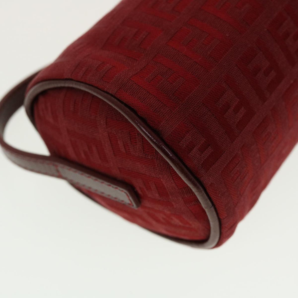 FENDI Zucchino Canvas Pouch Red tb640
