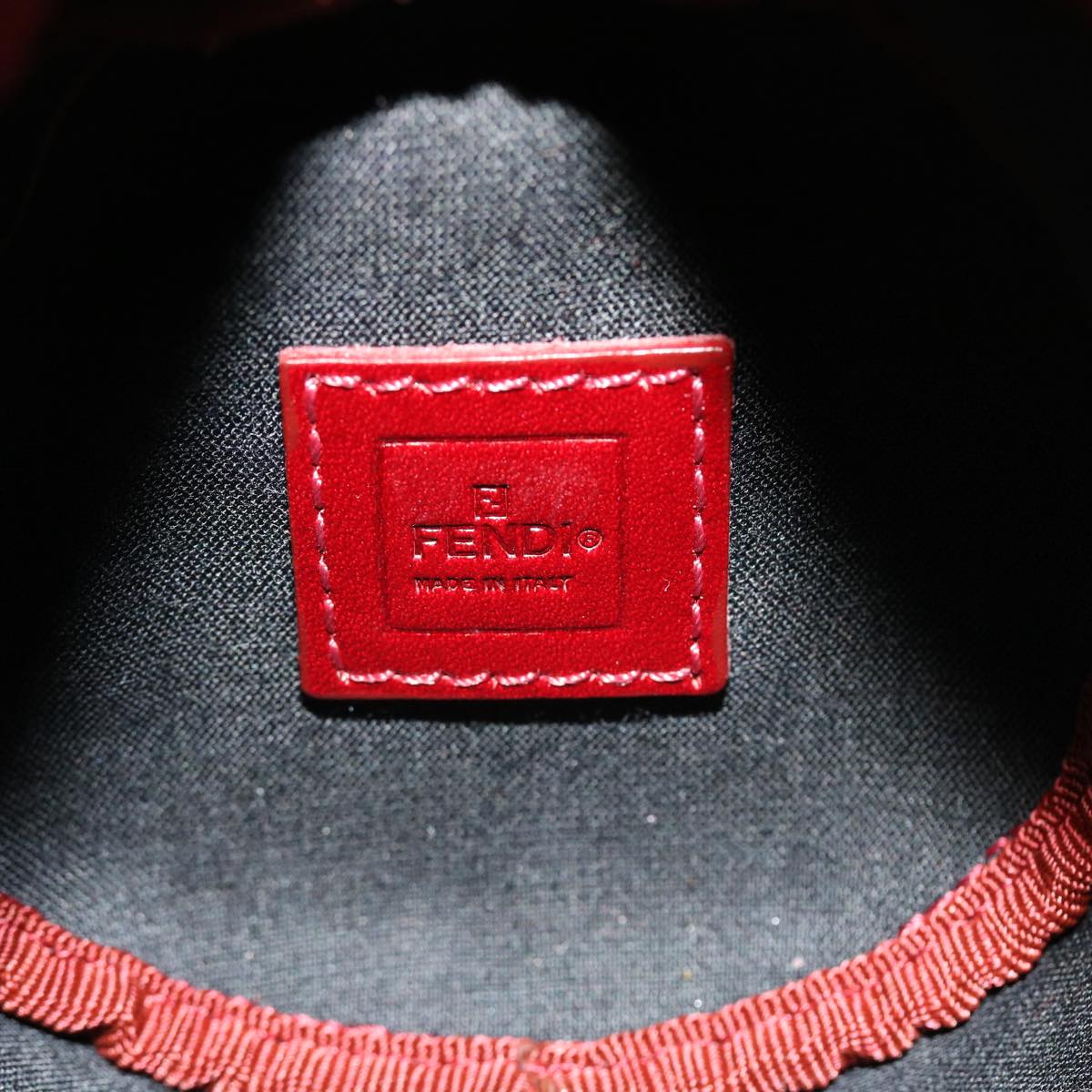 FENDI Zucchino Canvas Pouch Red tb640