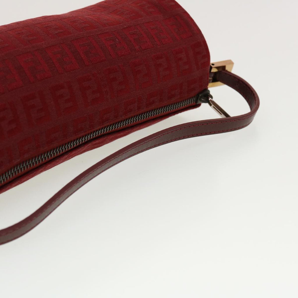 FENDI Zucchino Canvas Pouch Red tb640