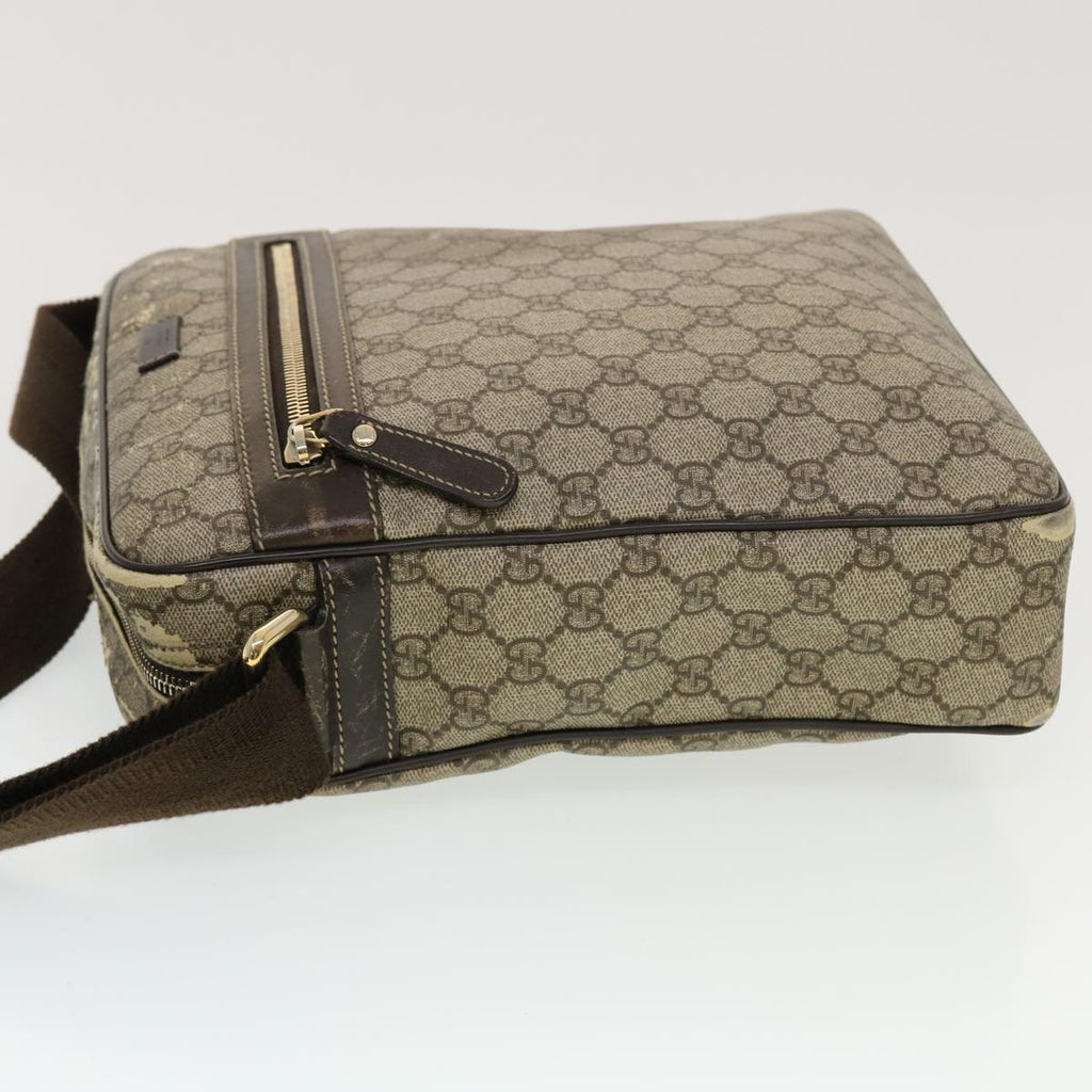 GUCCI GG Canvas Shoulder Bag PVC Leather 3Set Beige tb650