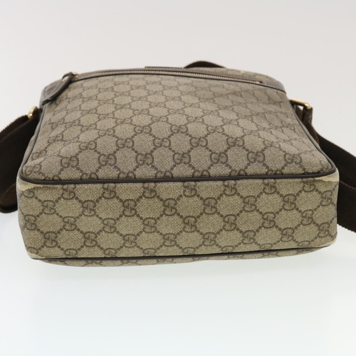GUCCI GG Canvas Shoulder Bag PVC Leather 3Set Beige tb650