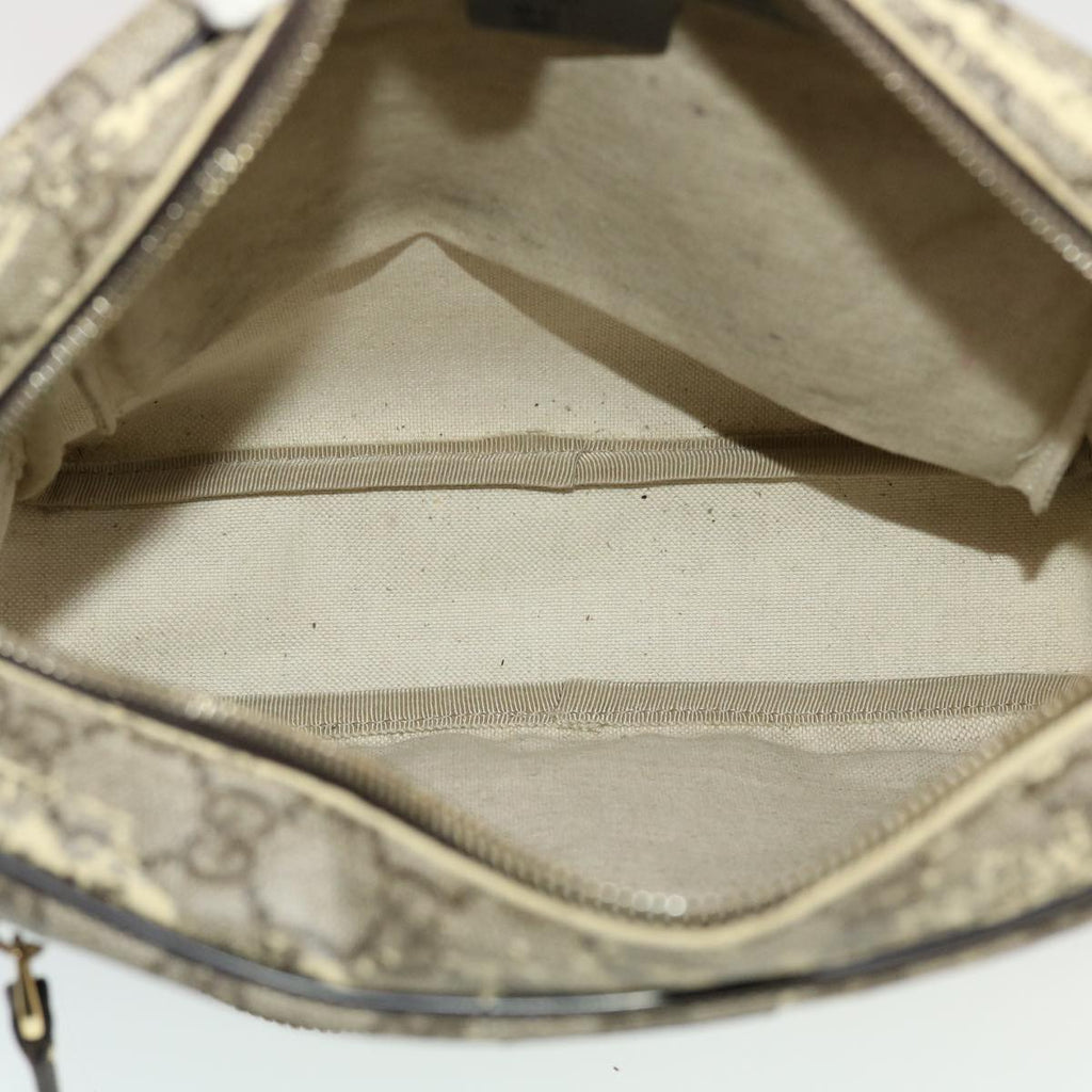 GUCCI GG Canvas Shoulder Bag PVC Leather 3Set Beige tb650