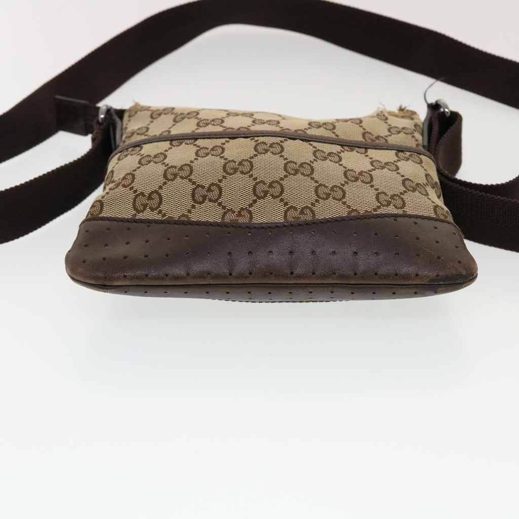 GUCCI GG Canvas Shoulder Bag PVC Leather 3Set Beige tb650
