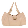 FENDI Buckle Tote Bag Leather Pink tb663