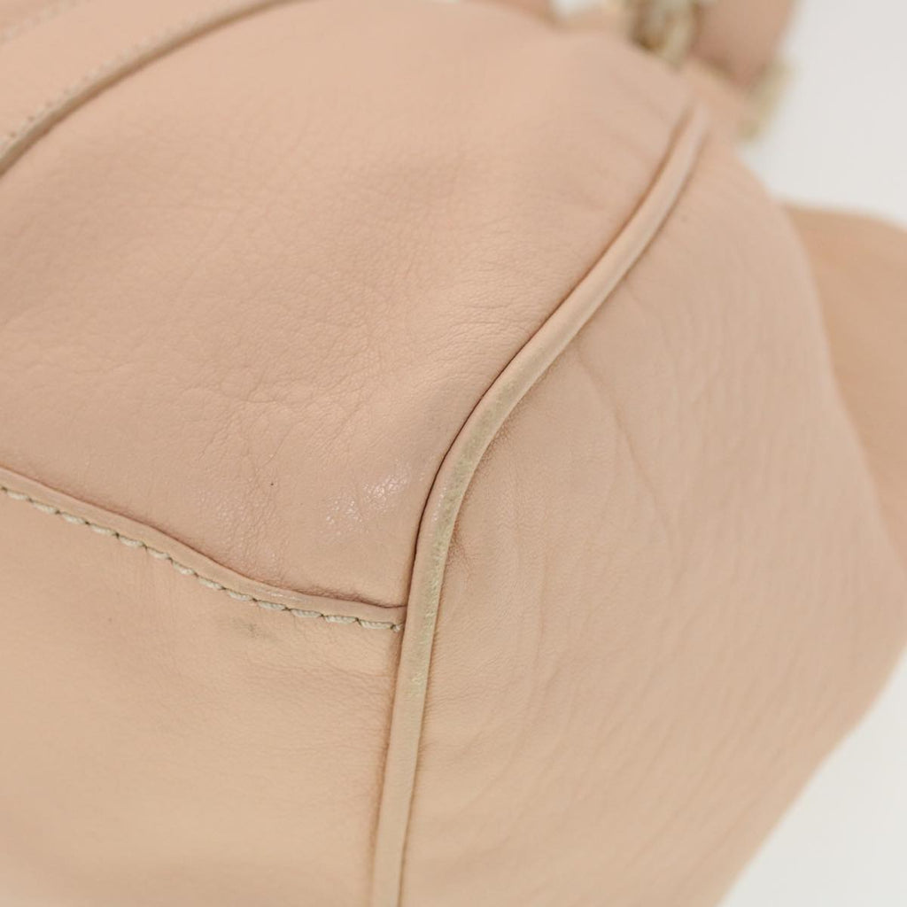 FENDI Buckle Tote Bag Leather Pink tb663