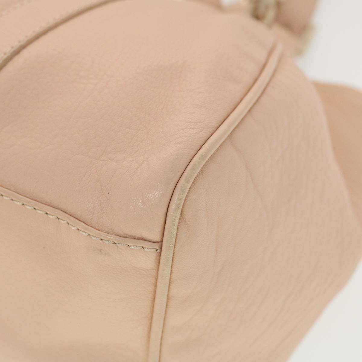 FENDI Buckle Tote Bag Leather Pink tb663