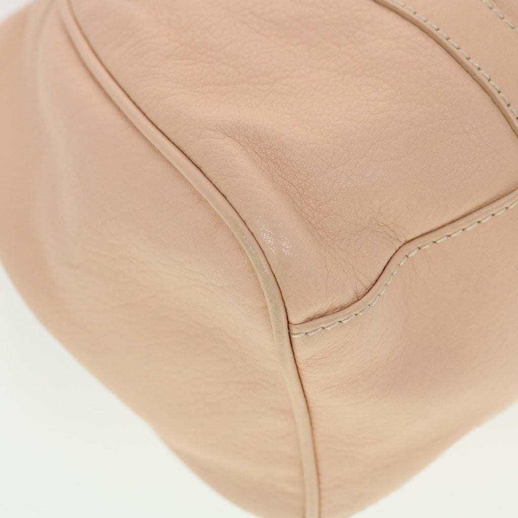 FENDI Buckle Tote Bag Leather Pink tb663